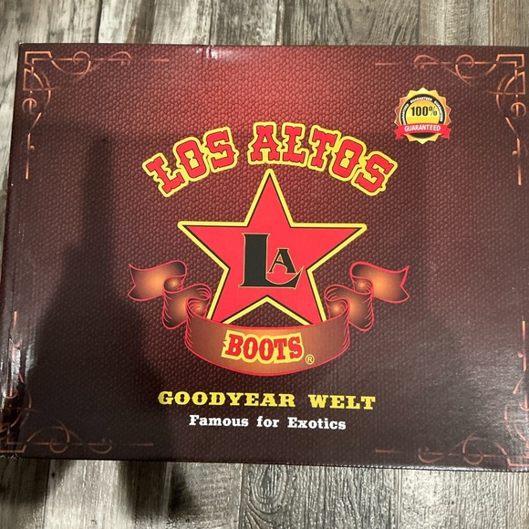 NWT Los Altos Black Leather Western Boots Size 6 - Picture 11 of 16